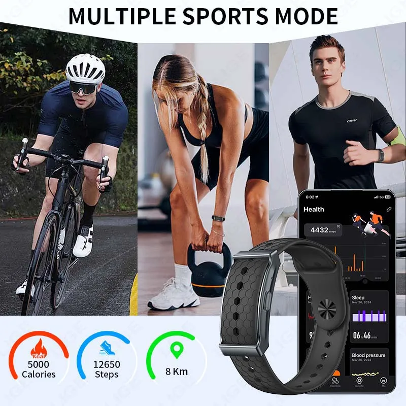 LIGE Nuovo braccialetto intelligente da uomo Conteggio passi Promemoria messaggio Frequenza cardiaca Monitor del sonno Sport Fitness Salute Smartwatch Smart Band