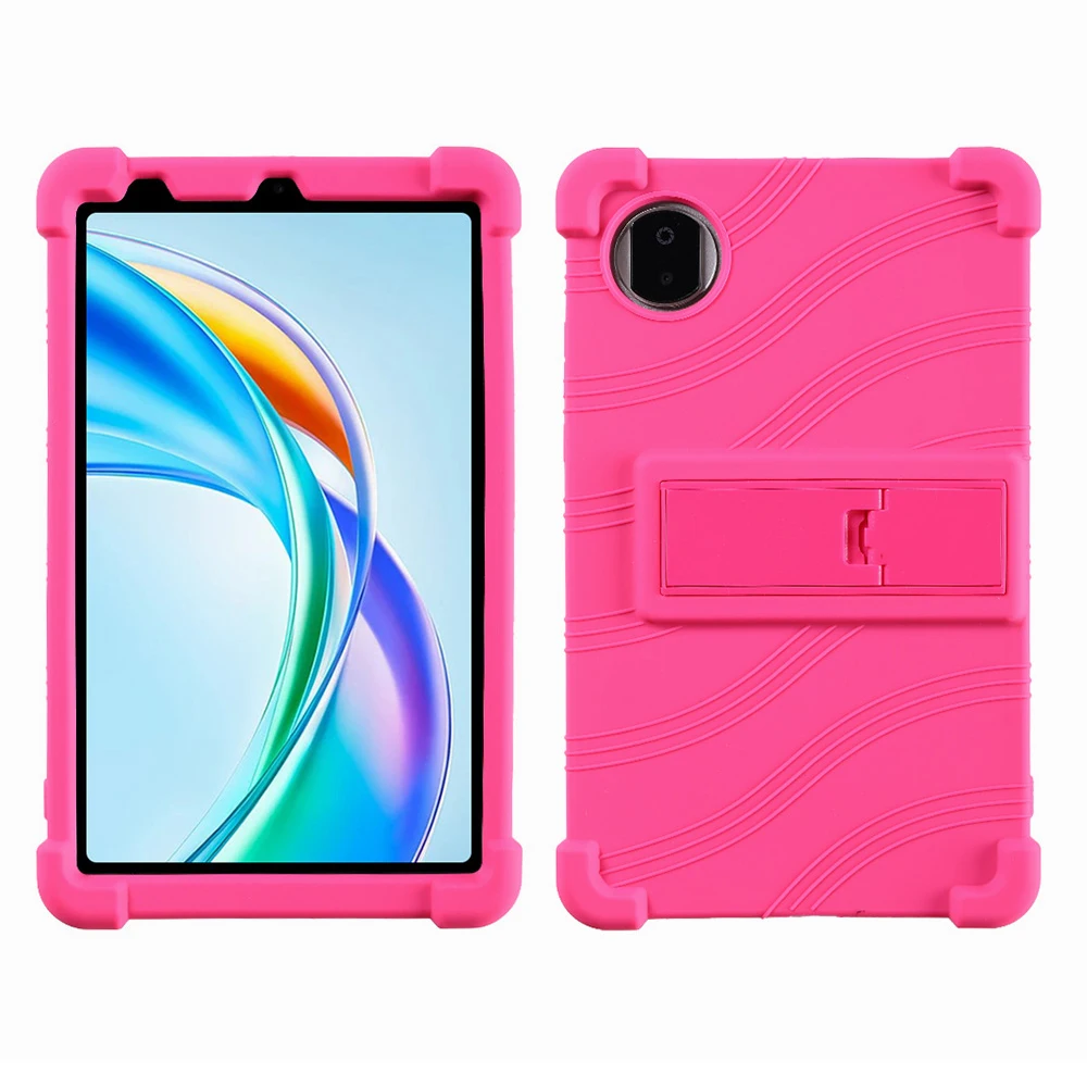 

For Honor Pad X7 Case Adjustable Kickstand Silicone Tablet Protective Cover - Rose