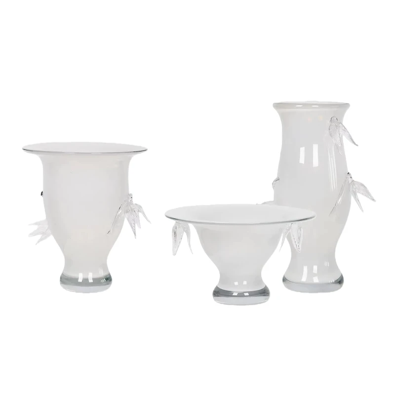 Simple and high-grade handmade glazed flower decoration flower ware decorative fruit plate ornament