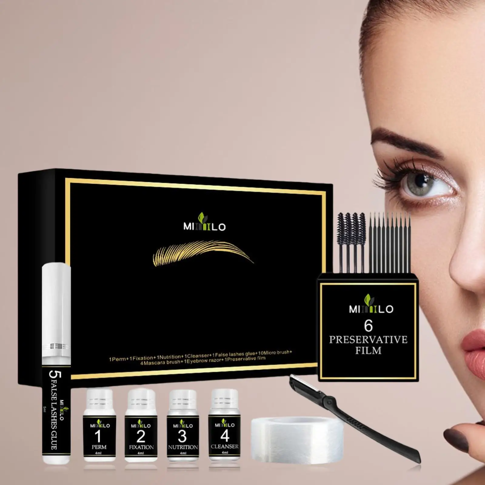 Brow Curled Eyebrows, Instant Perming Long Lasting, Lash Perm Kit, for Home Use Makeup DIY