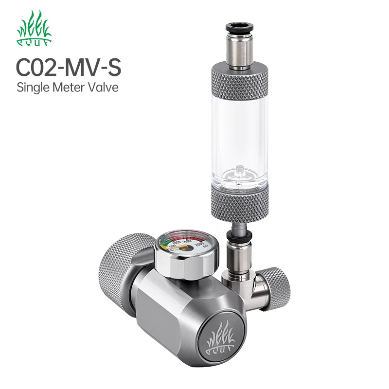 

Aquarium CO2 Regulator Check Valve Bubble Counter Kit Fish Tank Accessories for CO2 Control System Reactor Cylinder