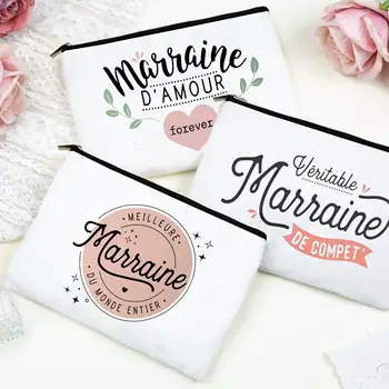 세상에서 제일 예쁜 대모, 영원히 사랑해 프린트 화장품 파우치 여행용 세면도구 정리 가방 선물 메이크업 가방 여성용 필수품 12 best sales 메이크업 포에버 - №4