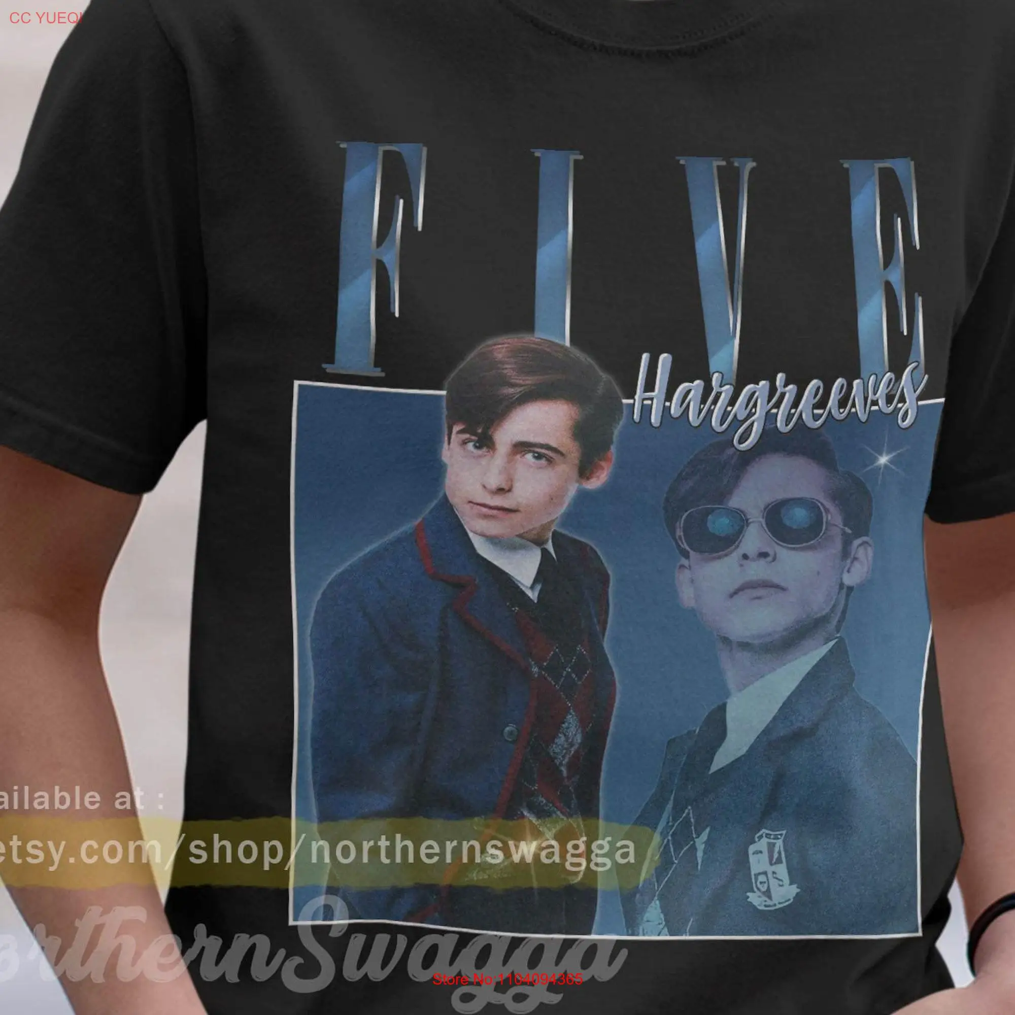 Five hargreeves shirt cool fan art t 90s poster design retro style 140 tee long or short sleeves