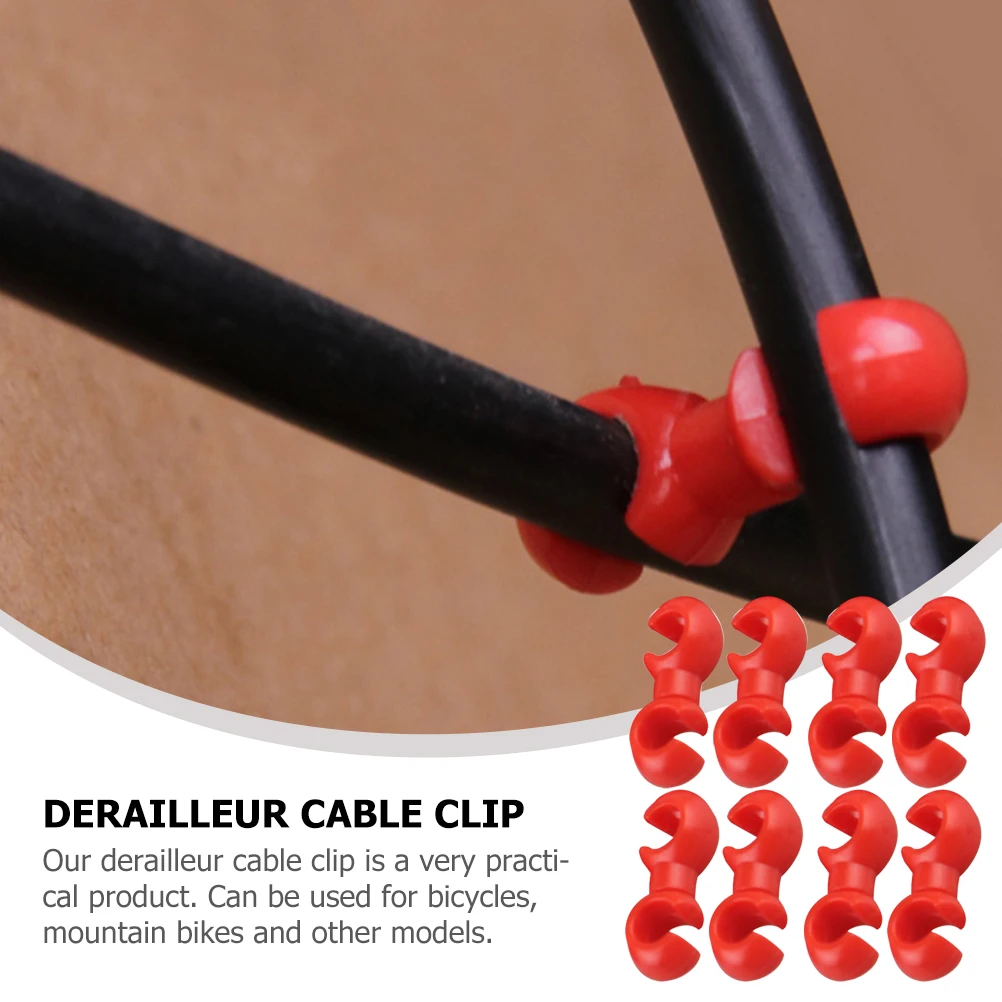 

20Pcs Derailleur Cable Clip Bicycle Cable Clamp Alloy Brake Hose Guide Shifter Tube Guide Bike Housing Clip Road Bicycle