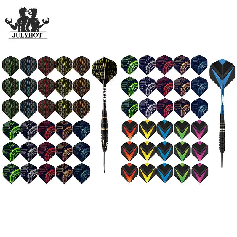 15/21/30Pcs Cool Standard Dart Flights Nice Darts Flight Dardos Feather Outdoor Wing Tail Mixed Pattern