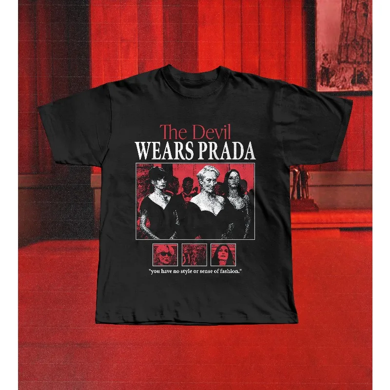 The Devil Wears Prada Shirt Meryl Streep Anne Hathaway Movie Tee Summer Men's and Women's Loose and Breathable T-shirt Top