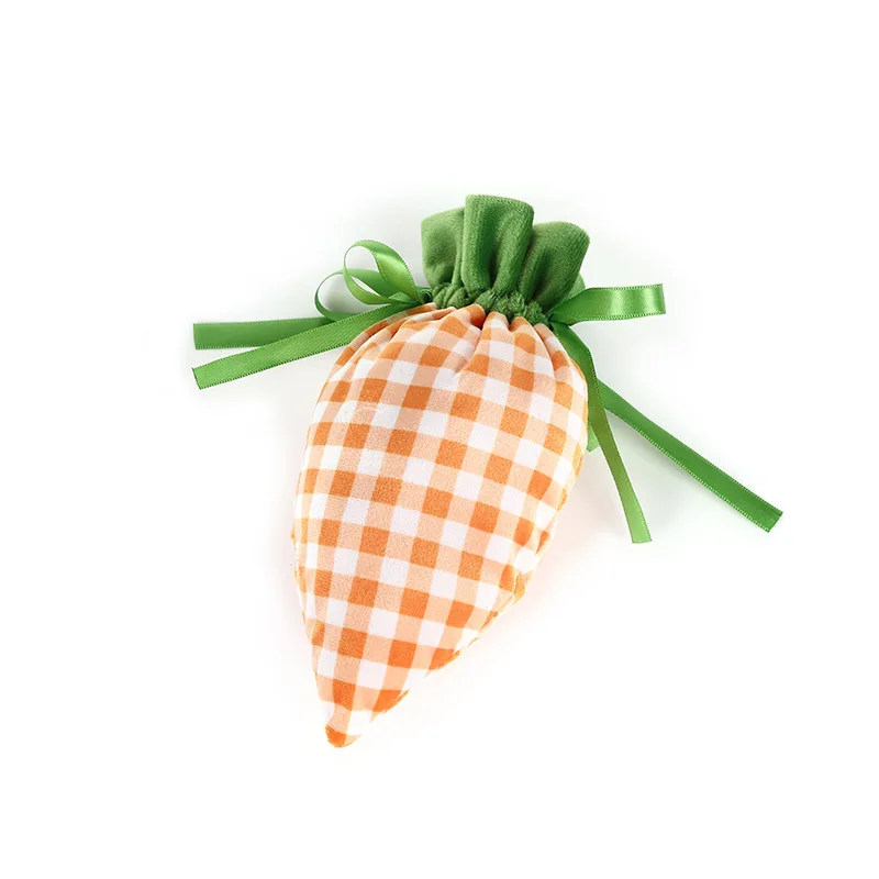 10 Pieces Of Velvet Gift Bags Carrot Drawstring Baskets Snacks Cookies Candy Bags For Weddings Parties Birthdays Gift Bags