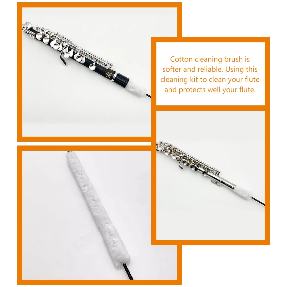 

Cotton Reusable For Maintenance Brush Flute Cleaning Inside Maintenance Flute Cleaning Kit Accessory Soft Brush