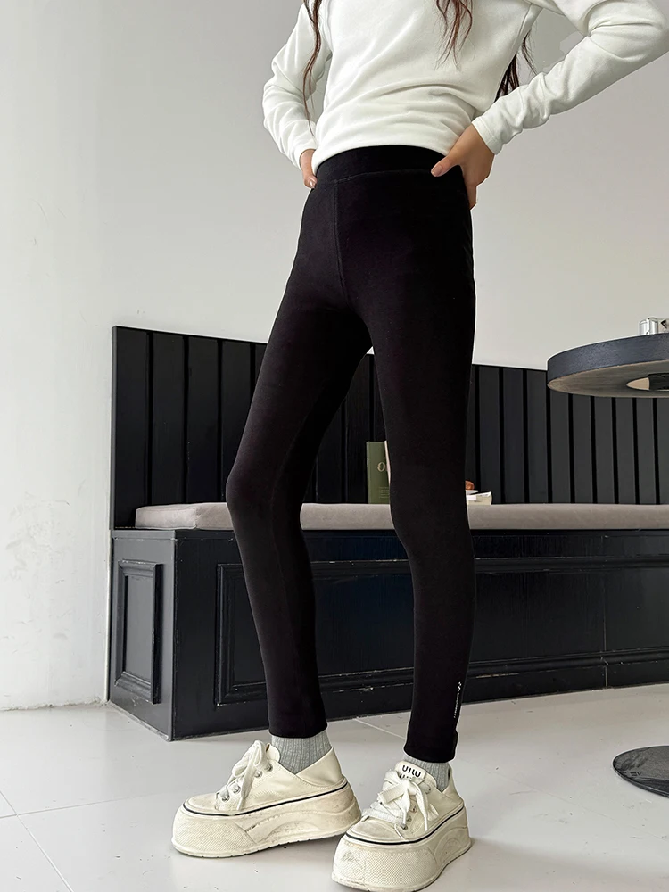 Girls' Leggings 2025 Winter New Arrival Kids Double-Faced Australian Flannel Thickened Pants for Big Kids Slim Fit Outerwear Pen