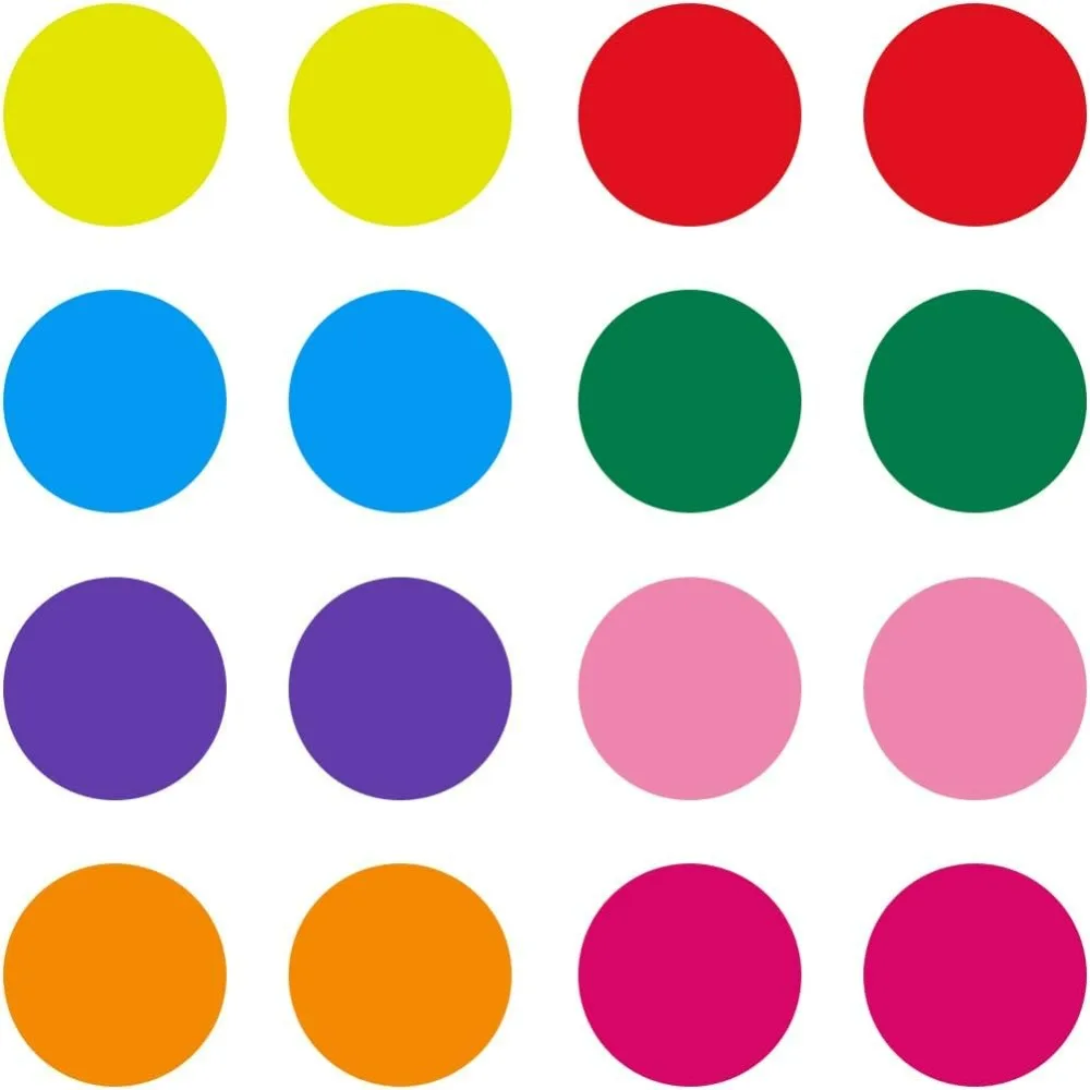 

32Pcs 6'' Classroom Circles Floor Stickers 8 Color Multicolor Spots Dots Self Adhesive Vinyl Waterproof Dry Erase Sticker