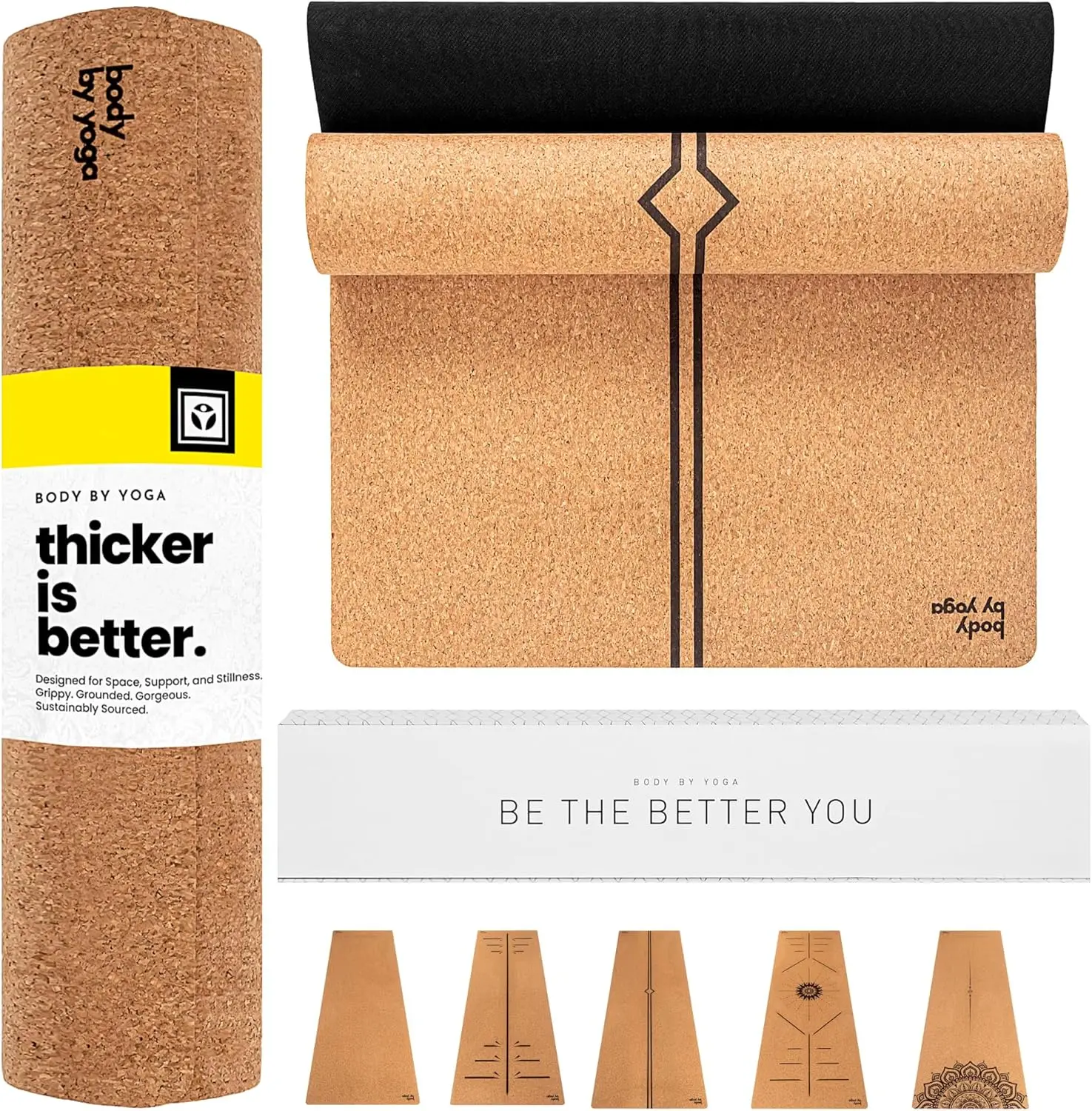 

Cork Yoga Mat, Non Slip, Extra Thick, 80x26 in, Natural Eco Friendly