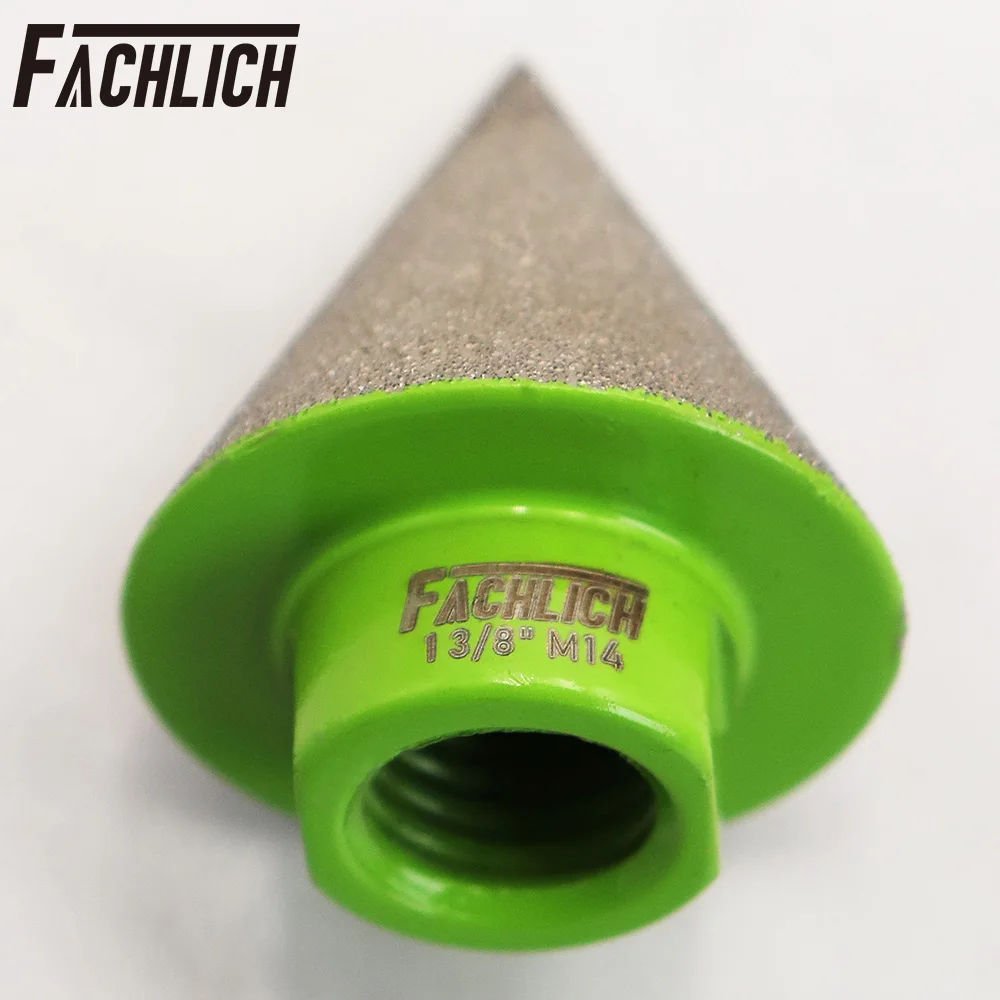 FACHLICH 1pc Dia35mm Diamond Chamfer Bits Milling Tile M14 Thread Marble Ceramic Enlarge Hole Opener Angle Grinder Taper Tools