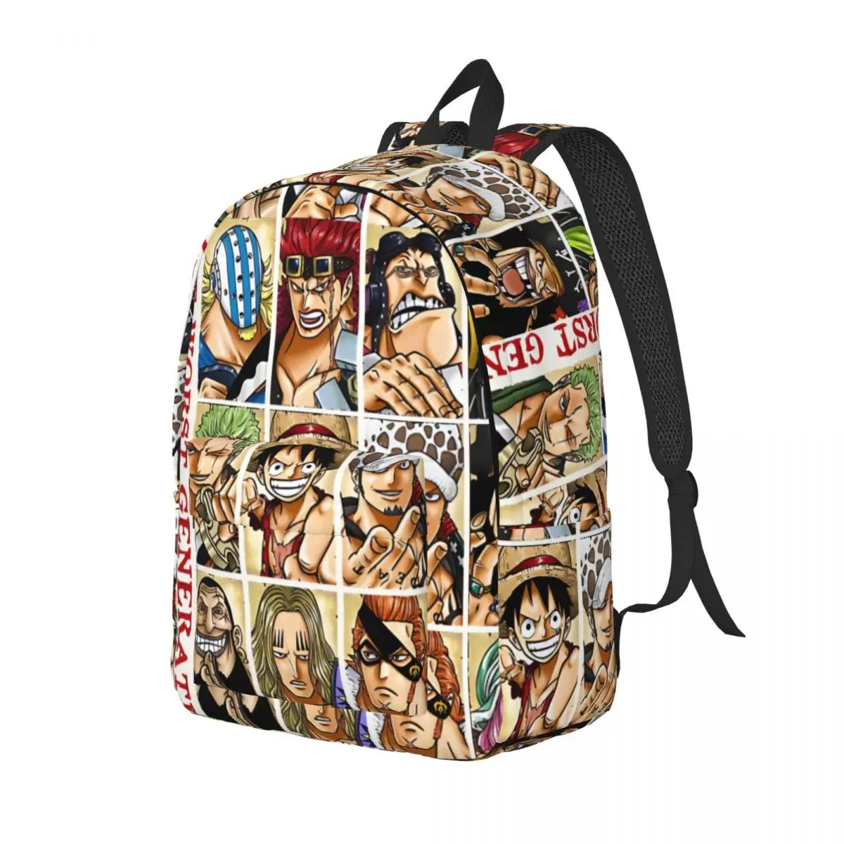 College Bag The Worst Generation Sturdy Shoulder One Piece Luffy Preschool Back To School Gift Multi-Function Children's Bags