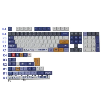 PPT Keycaps 136Keys Anime Gundam Cherry DYE-Sublimation Personalise Keycap For Mechanical Keyboard GK61 With 3U 7U Space Bar