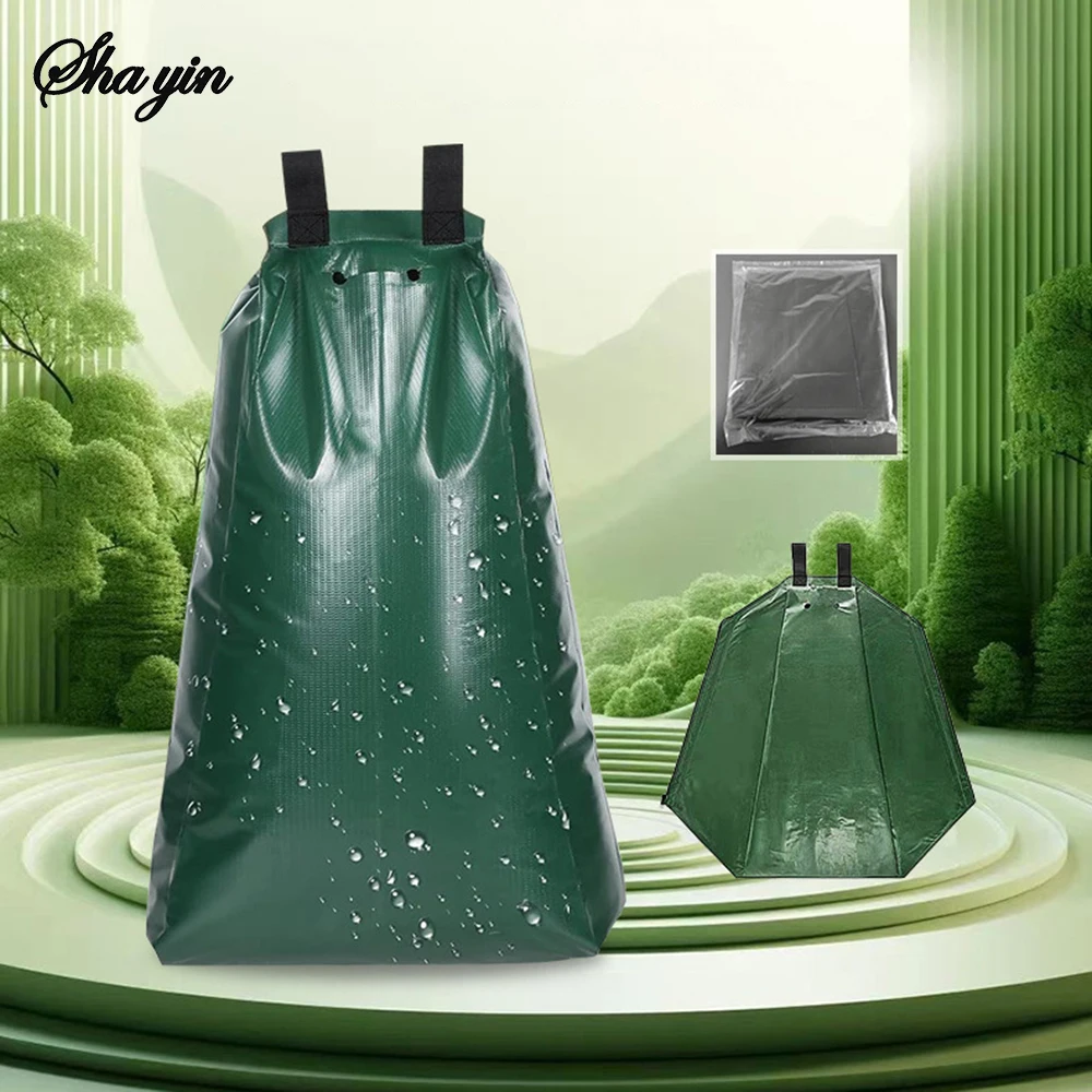 Sac d'arrosage GardenTree de 20 gallons, sac pour arbres à libération lente réutilisable, sac d'irrigation goutte à goutte en PVC