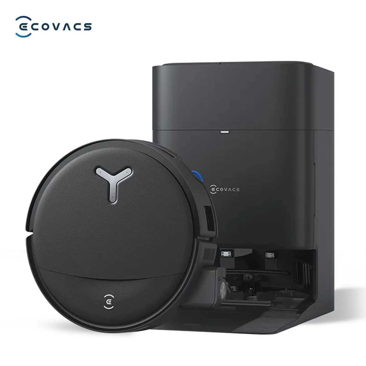 ECOVACS DEEBOT T80S Omni Robot Aspirapolvere con Funzione Lavapavimenti 24.800Pa OZMO Roller 2.0 Svuotamento Automatico Lavaggio Mop Automatico AI