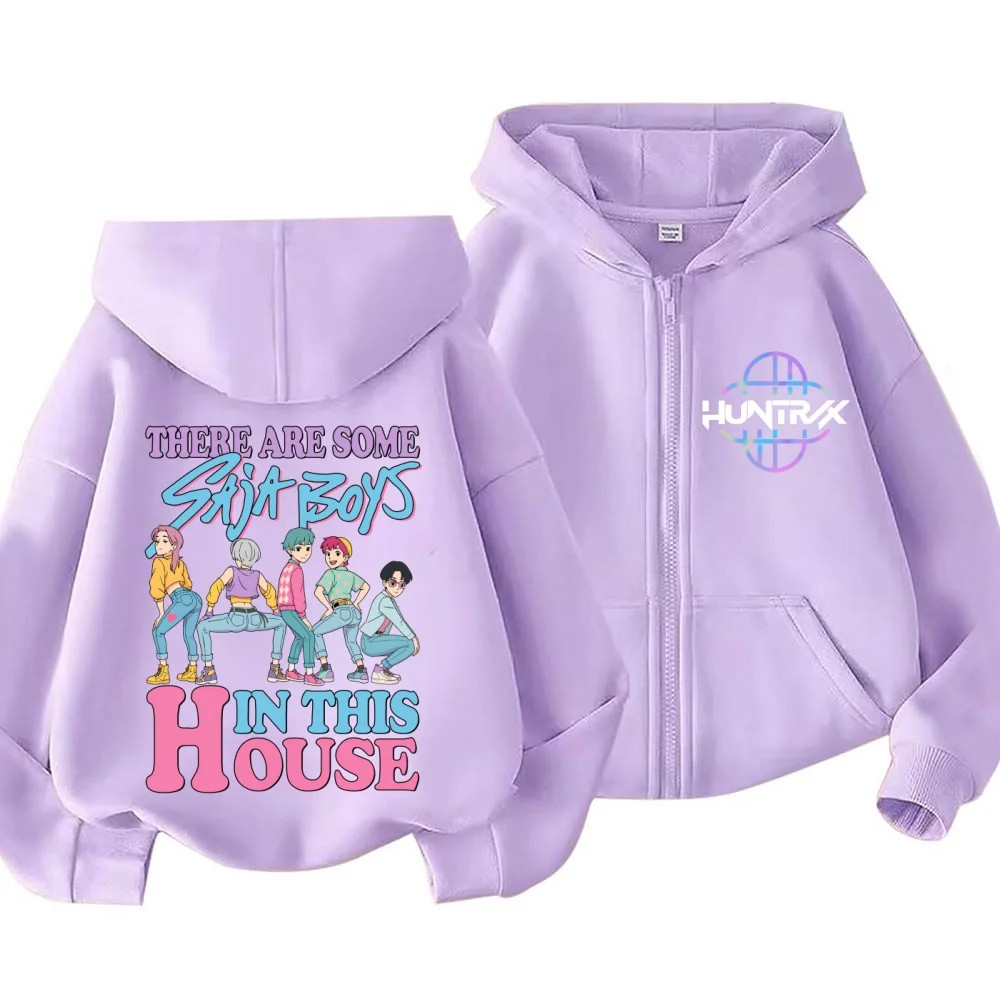 

Популярные забавные толстовки на молнии Kpop, толстовка с капюшоном «Охотники на демонов», детская одежда, толстовка на молнии для девочек и мальчиков, повседневный топ