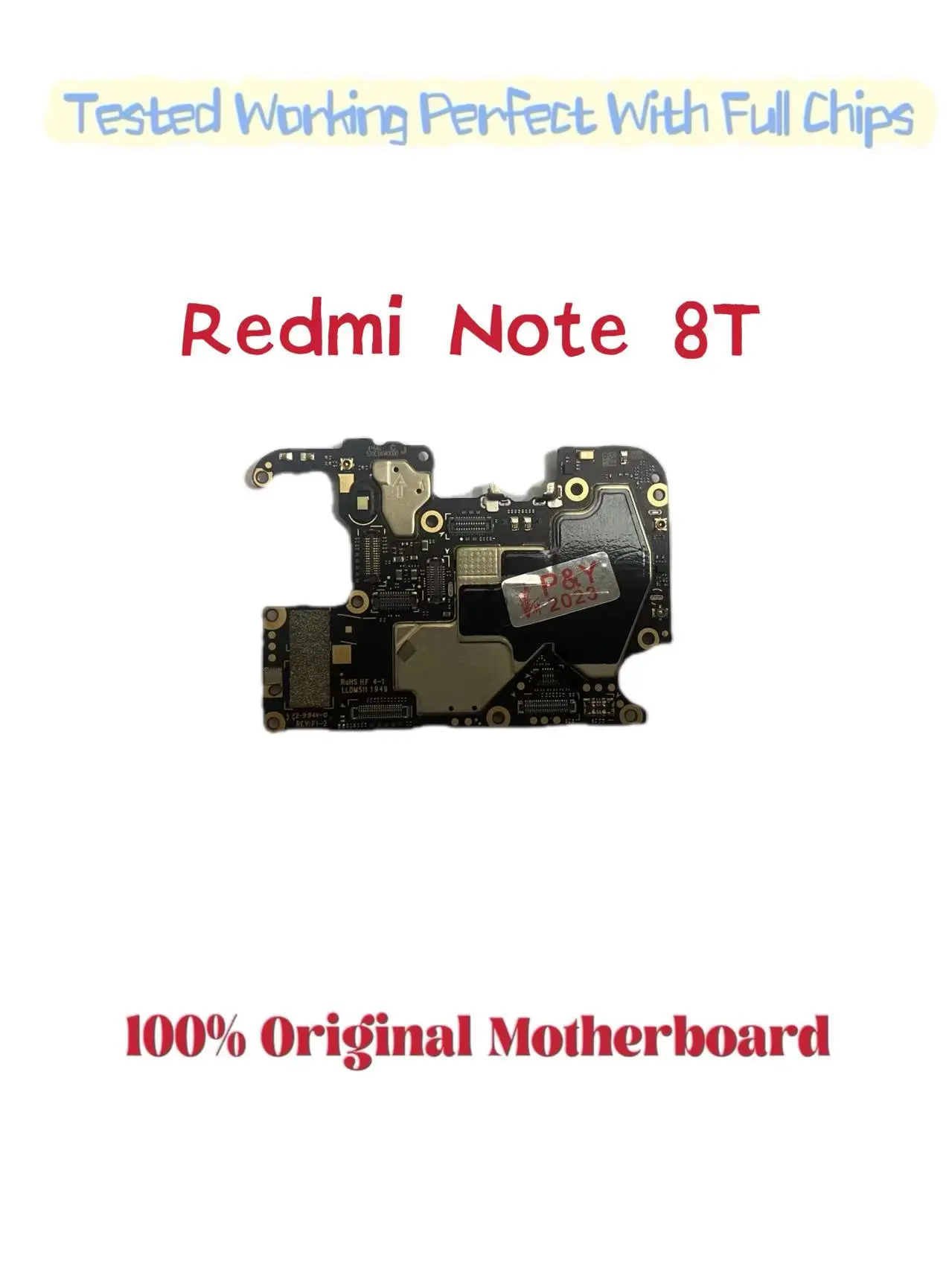 Original Unlocked Main Board For Redmi Note 8T , Mainboard Motherboard with Chips Circuits, Flex Cable