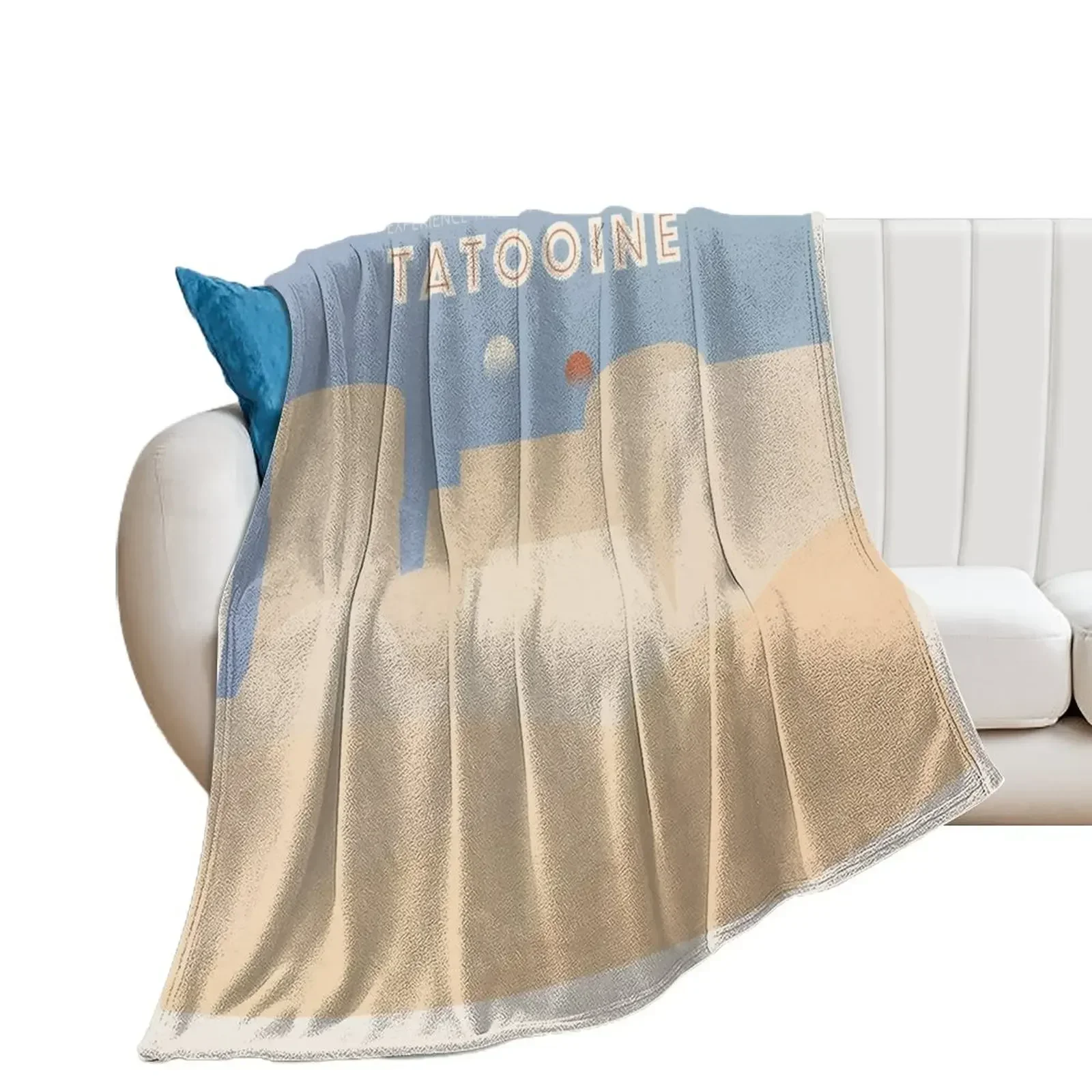 

Galactic Travel - Tatooine Throw Blanket Soft Big Bed Fashionable Blankets