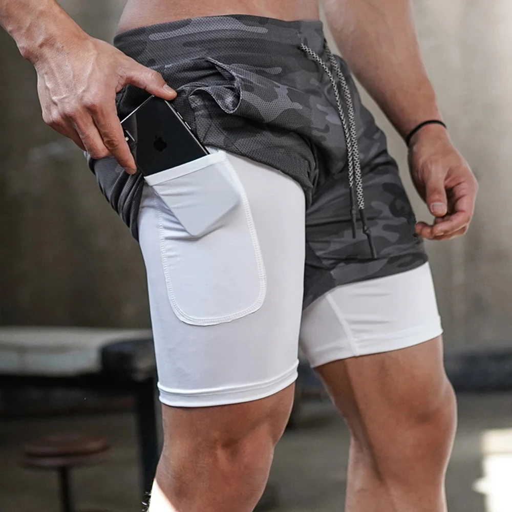 

2-in-1 Performance Shorts for Men Fitness Double Layer Quick Dry Gym Shorts Sports Running Short Pants Summer Training 13 Colors