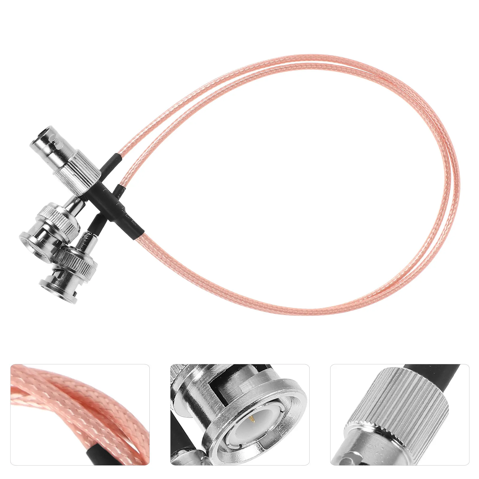 Bnc Female to Dual Bnc Male Extension Cable High Frequency Transmission Dual Shielding for Antenna Surveillance Coaxial Wire