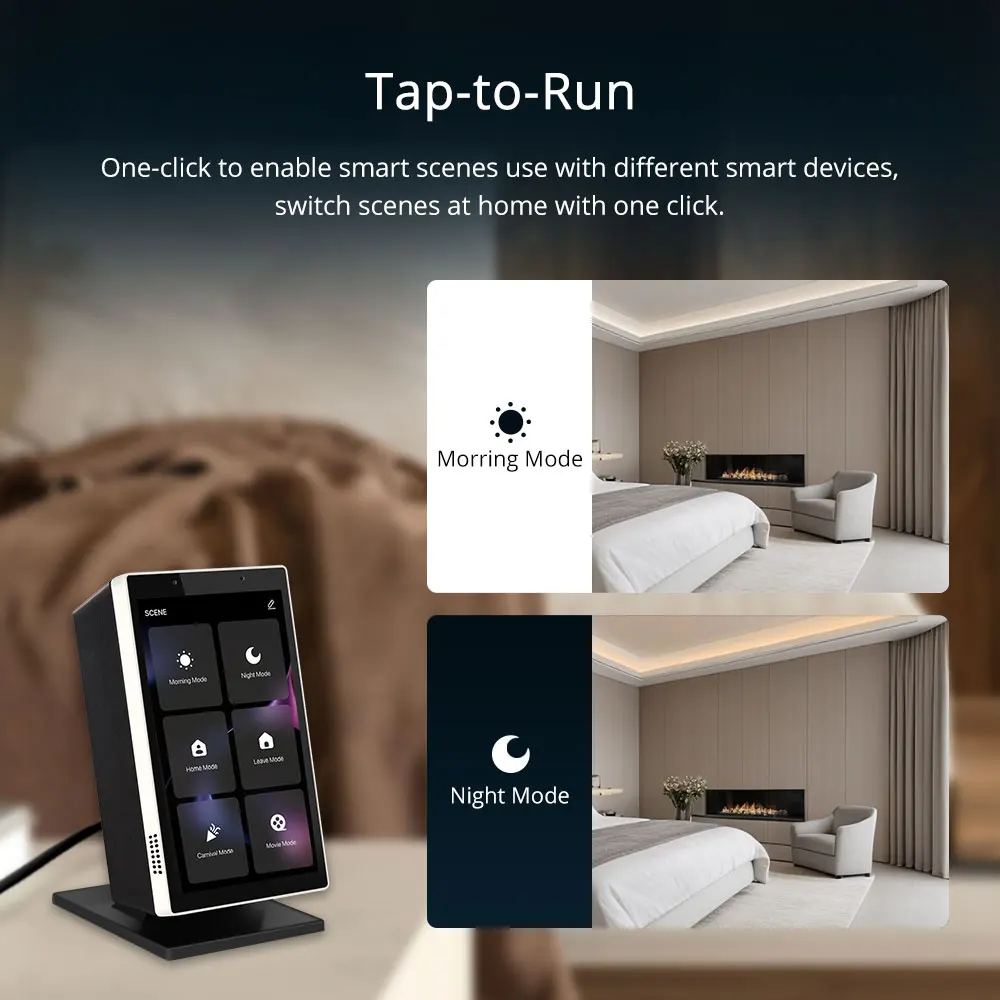 Zemismart 5 بوصة لوحة تحكم مركزية ذكية تعمل باللمس تأتي مع حامل مدمج Alexa Voice Zigbee BLE بوابة العمل مع Tuya