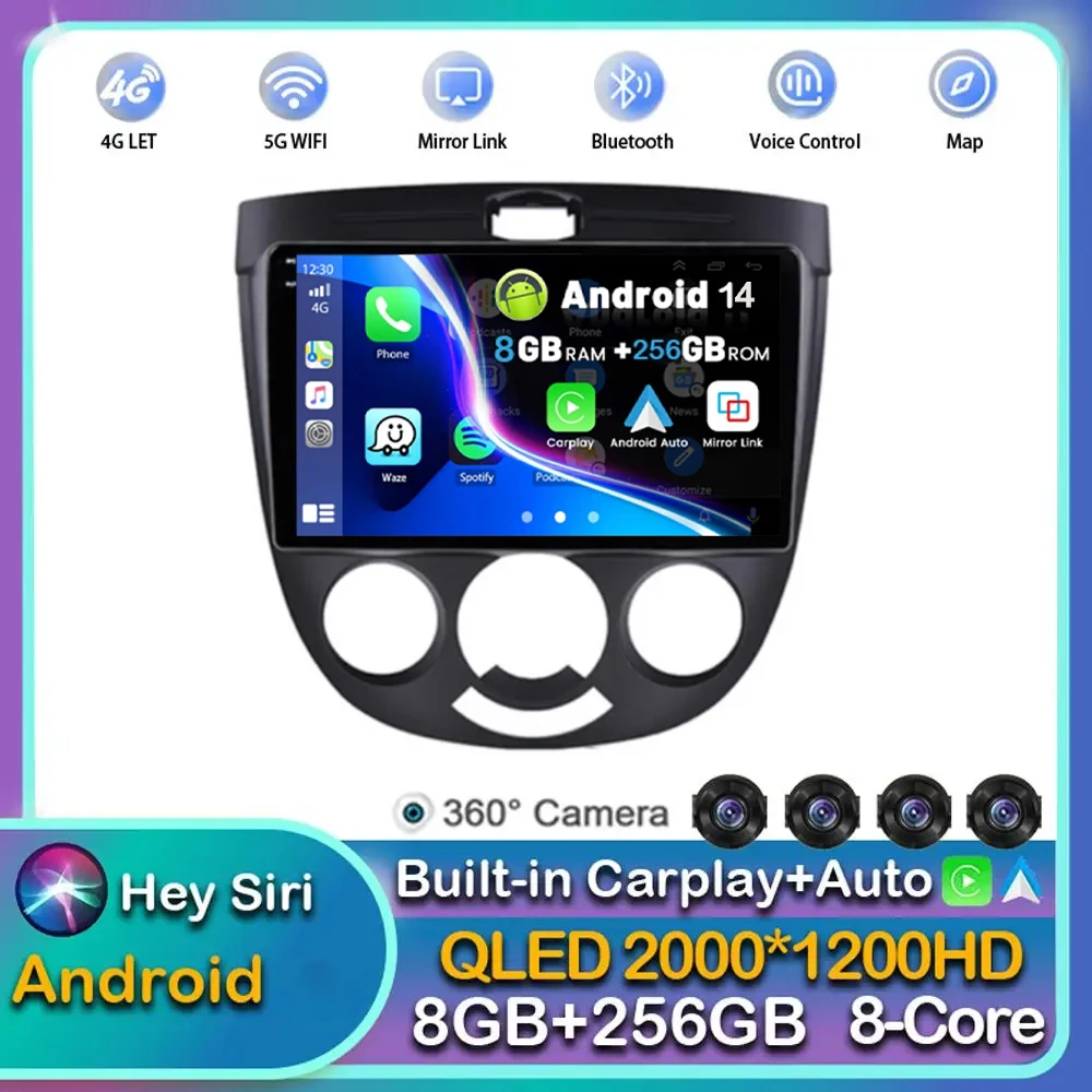 

Android 14 Carplay Auto For Chevrolet Lacetti J200 BUICK Excelle Hrv Car Radio Multimedia Player Video GPS Stereo WIFI 2din DSP