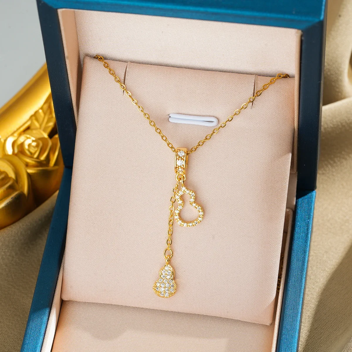 Женское колье с выдолбленными бриллиантами, модное колье из тыквы, легкие роскошные аксессуары, колье на ключицу