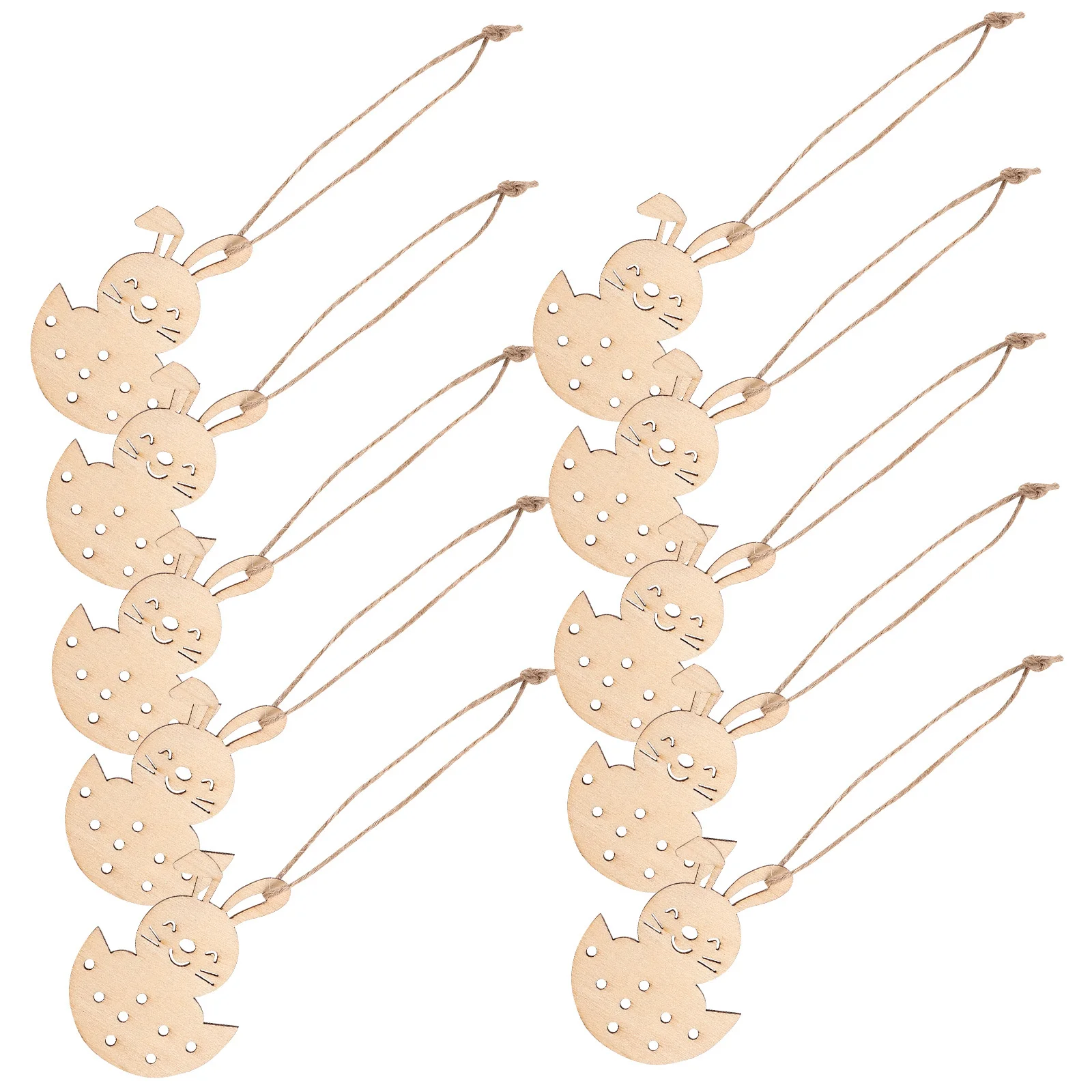 

10Pcs Easter Bunny Decoration Unfinished Wooden Bunny Cutouts for DIY Craft Projects Kids Painting Activities Easter Party