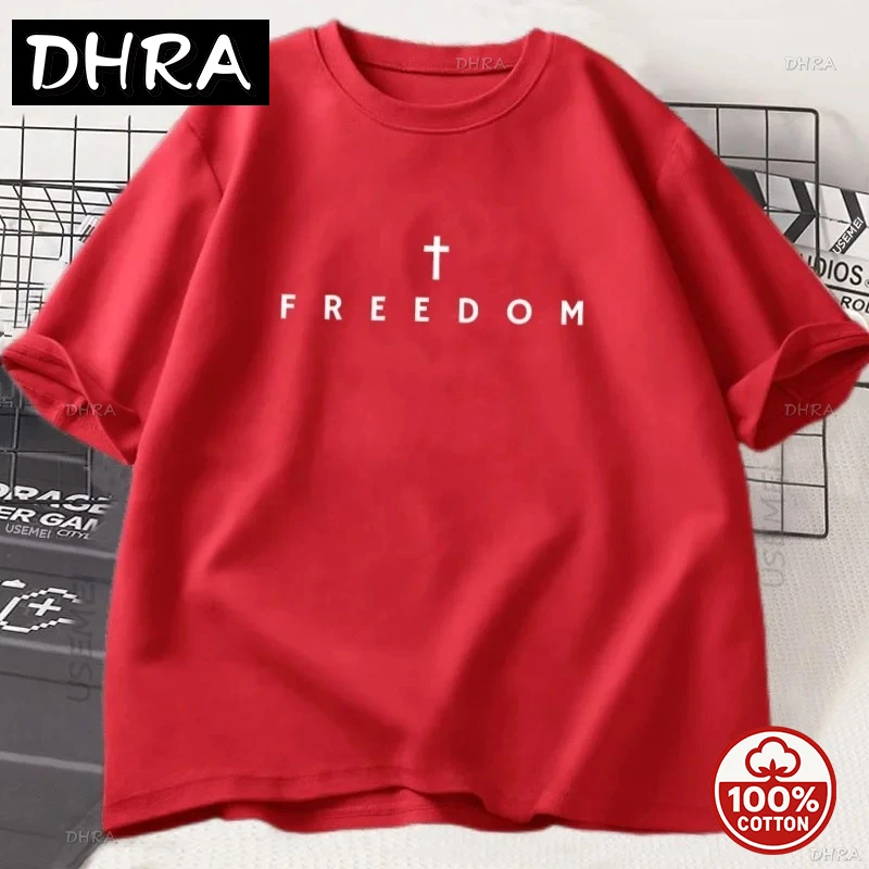 تي شيرت مجاني تي شيرت بسيط من القطن مريح غير للجنسين تي شيرت ملابس الشارع #4