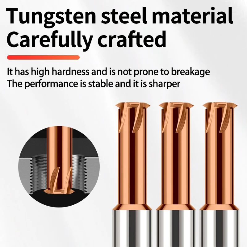 BOSS TAPS CNC 60° Machine Solid Carbide Single Teeth Thread Milling Cutter Pith 0.5 - 0.8 1 1.25 P 1 - 1.75 2 3 3.5 Mill Mills