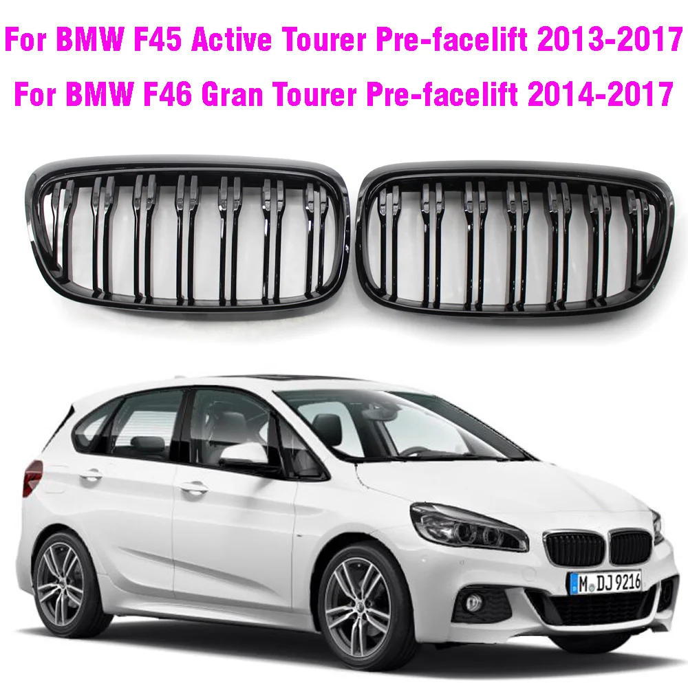 Black Front Grill Mesh For BMW F45 2 Series 5 Seat Active Tourer And 7 Seat F46 Gran Tourer Front Bumper Grille 2014-2017