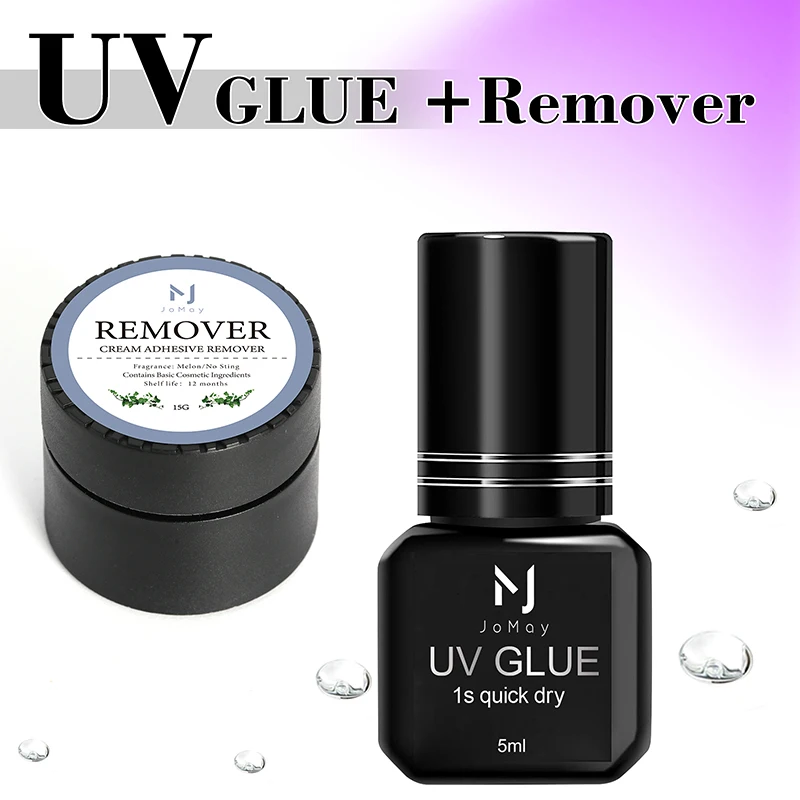 JOMAY UV Lash Glue Eyelash Glue Remover Eyelash Extension Glue Adhesive Retention Lash No Irritation Eyelash Glue Cream Makeup