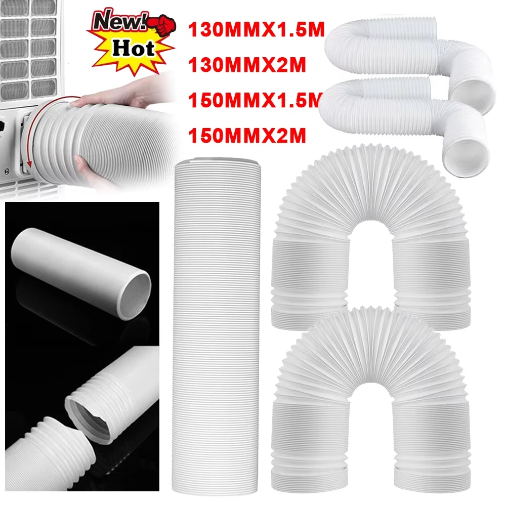130/150mm Telescopic Air Conditioner Pipe Duct Extension Pipe Easy to Install Universal Exhaust Hose Tube for Air Conditioning