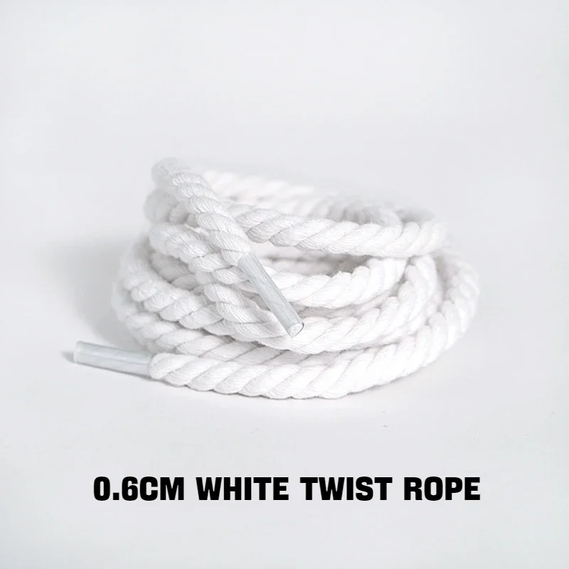 Neue runde Schnürsenkel, 0,6 cm dick, Baumwoll-Schnürsenkel, gedrehte Schnürsenkel, geeignet für Sneaker, Stiefel und andere Schuhe, 1 Paar. – Detail 9
