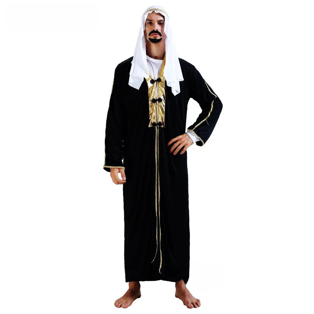 

Костюм на Хэллоуин, ролевая игра, главный арабский принц, мужской бл-мусульманский Ближний Восток, Дубайская одежда, этническое сценическое представление...