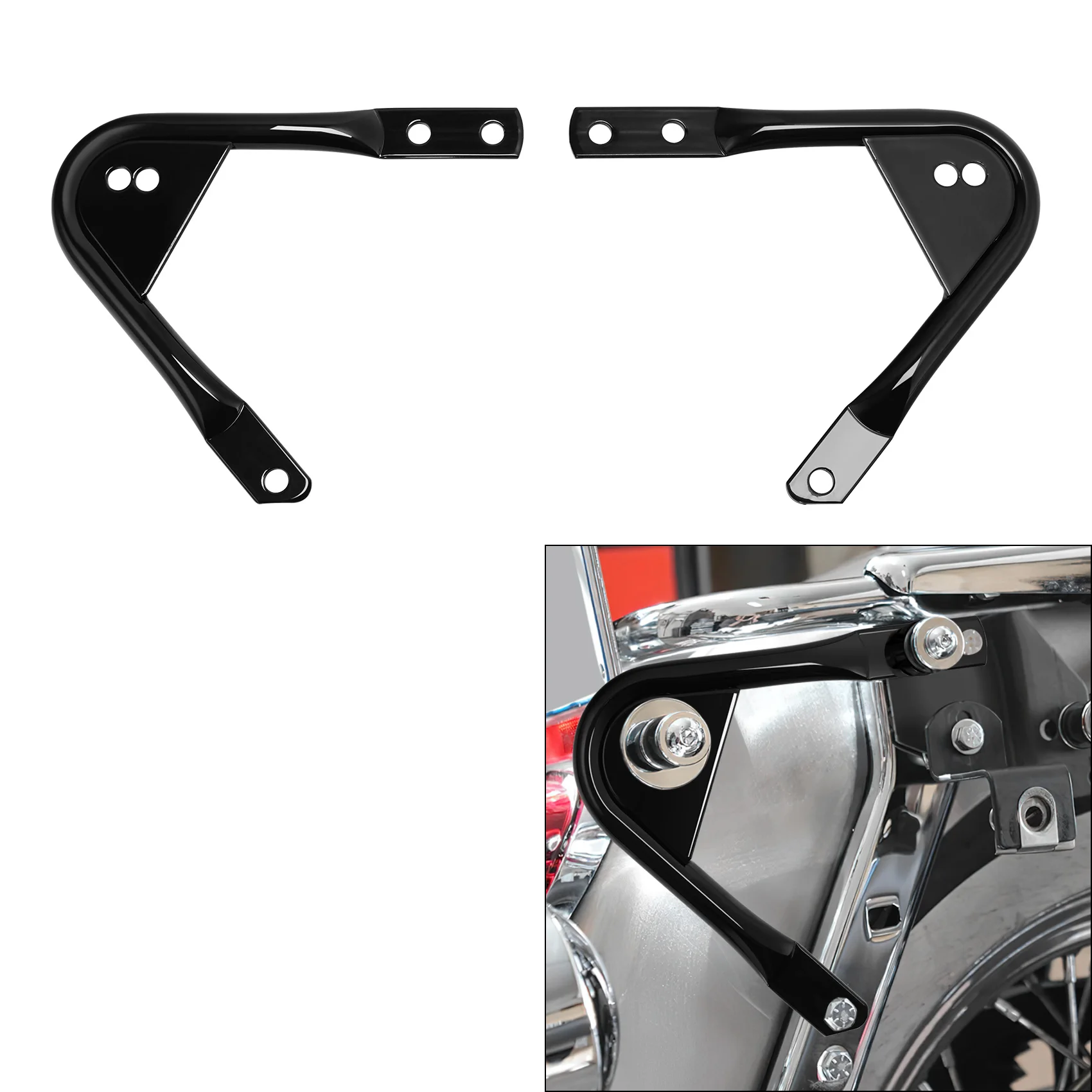 Motorcycle Detachable Two Up Luggage Rack Docking Hardware Kit For Harley Touring FL Road Glide Road King Street Glide 1997-2008