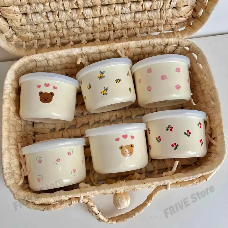 Children's Feeding Utensils Ceramic Fresh-keeping Sealed Food Bowl Baby Outdoor Travel Tableware Baby Products