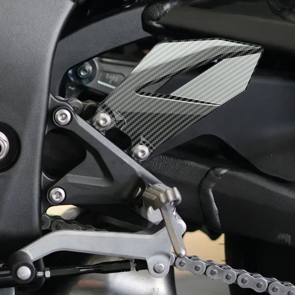 دراجة نارية ألياف الكربون القدم دواسة كعب جهاز حماية للعداء كاواساكي ZX-10R ZX-10RR 2011-2024 قطع غيار الدراجات النارية