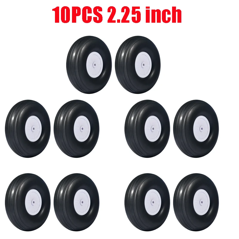 10 stuks universele RC vliegtuig landingsgestel wielen 0,75 tot 5 inch PU rubber wielen voor vaste vleugel RC vliegtuig drone vliegtuig hobbyisten