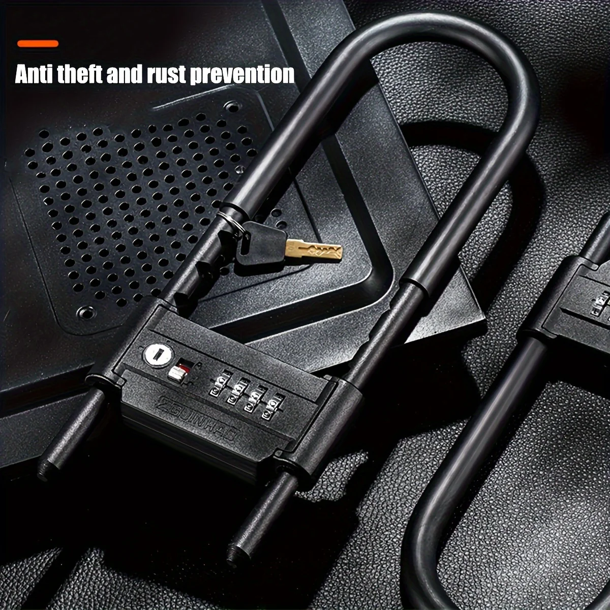 16.5 inch Bike Combination U Lock Heavy Duty Bike Combination Paddle Lock for Electric Scooter Motorcycles Fence Gate Anti Theft