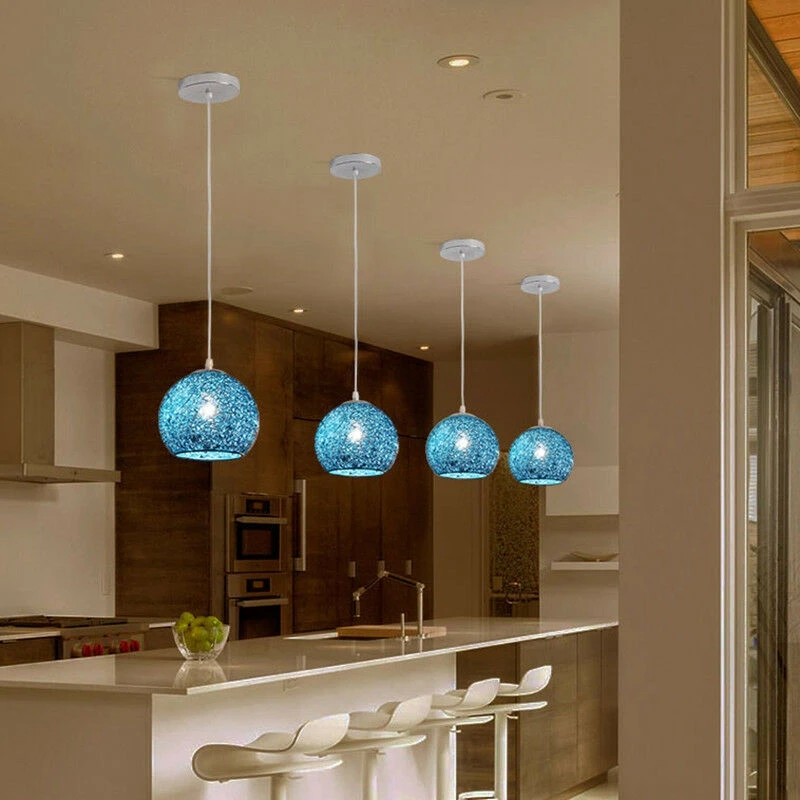 Lampada a sospensione da cucina plafoniere per camera da letto lampada per Hotel illuminazione lampadario blu