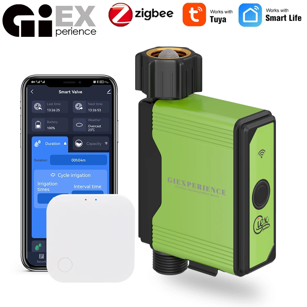 مؤقت ري الحدائق Zigbee-WIFI ، رشاش ذكي ، نظام ري بالتنقيط ، مسجل تدفق مياه مدمج ، تويا ، جديد ،