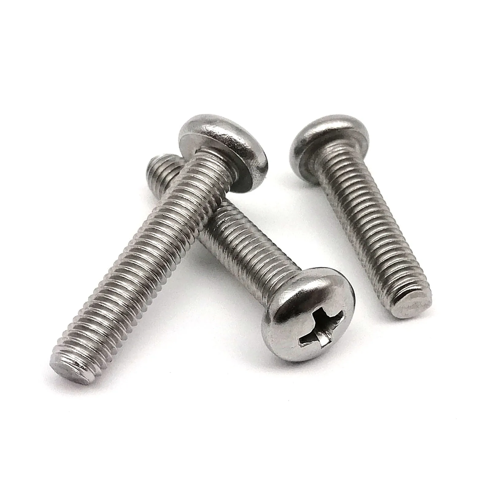 HZYUEGOU M2 M2.5 M3 M3.5 M4 M5 M6 M8 Lange GB818 A2 304 Edelstahl Kreuzrundkopf-Phillips-Schraube Bolzen Länge=5-100mm – Detail 4