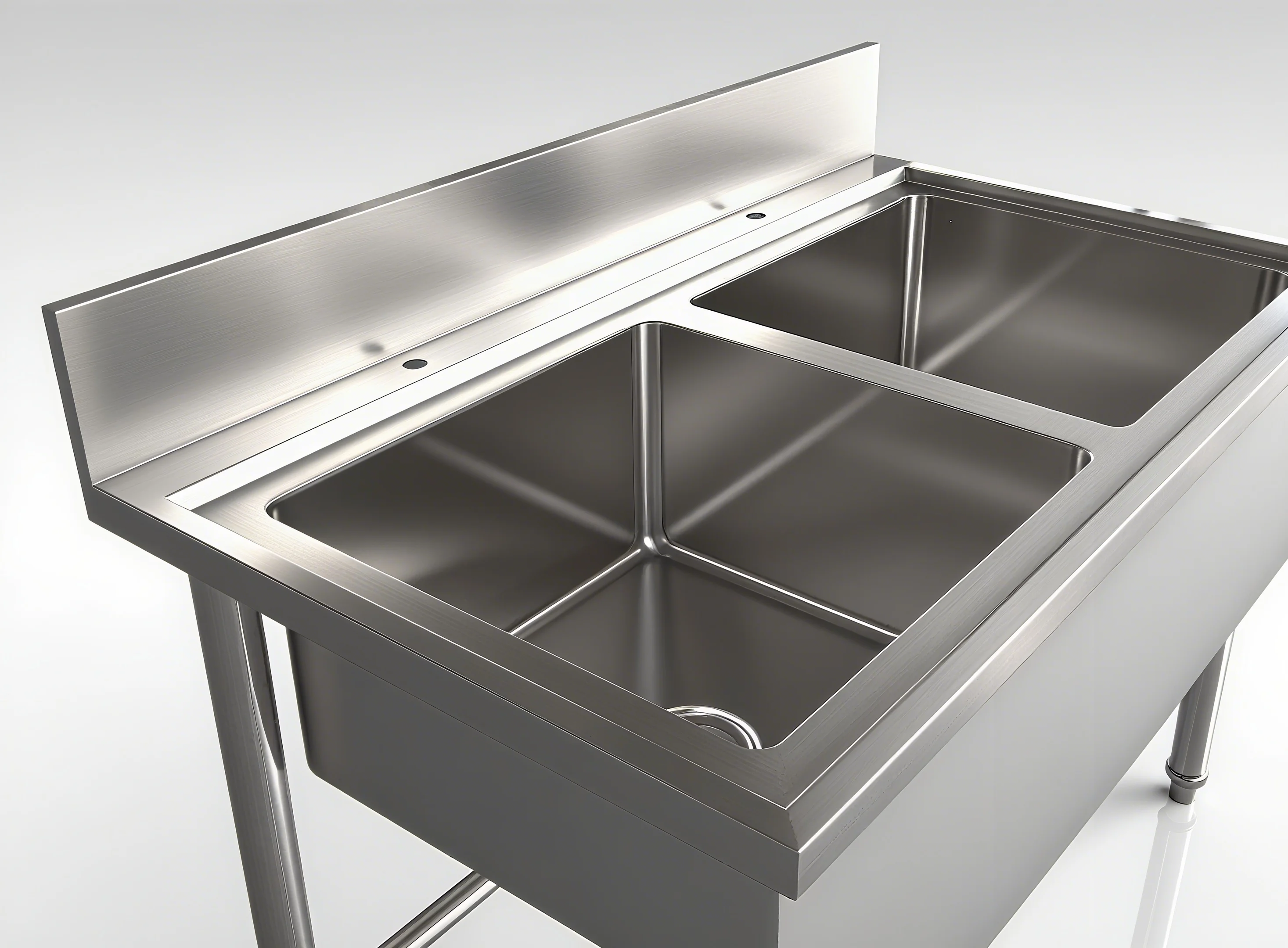 Wastafel Dua Tingkat Stainless - Commercial Kitchen Double Sink ulasan dan harga