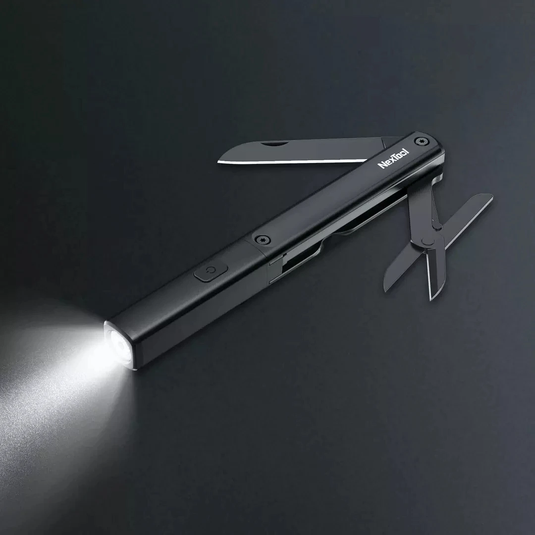 Imagem -02 - Nextool-ferramentas Multifuncionais Lanterna Tesoura Faca Usb Recarregável Ipx4 Impermeável Portátil ao ar Livre em 1