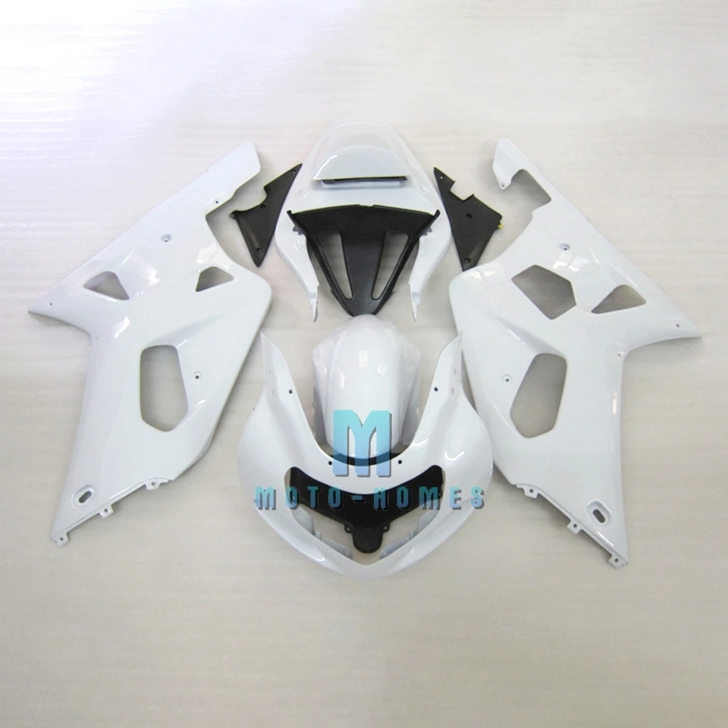 Free Custom Fairing Set for K1 SUZUKI GSX-R600 GSXR750 2001 2002 2003 01 02 03 ABS Plastic Motorcycle Rebuilding Bodywork White