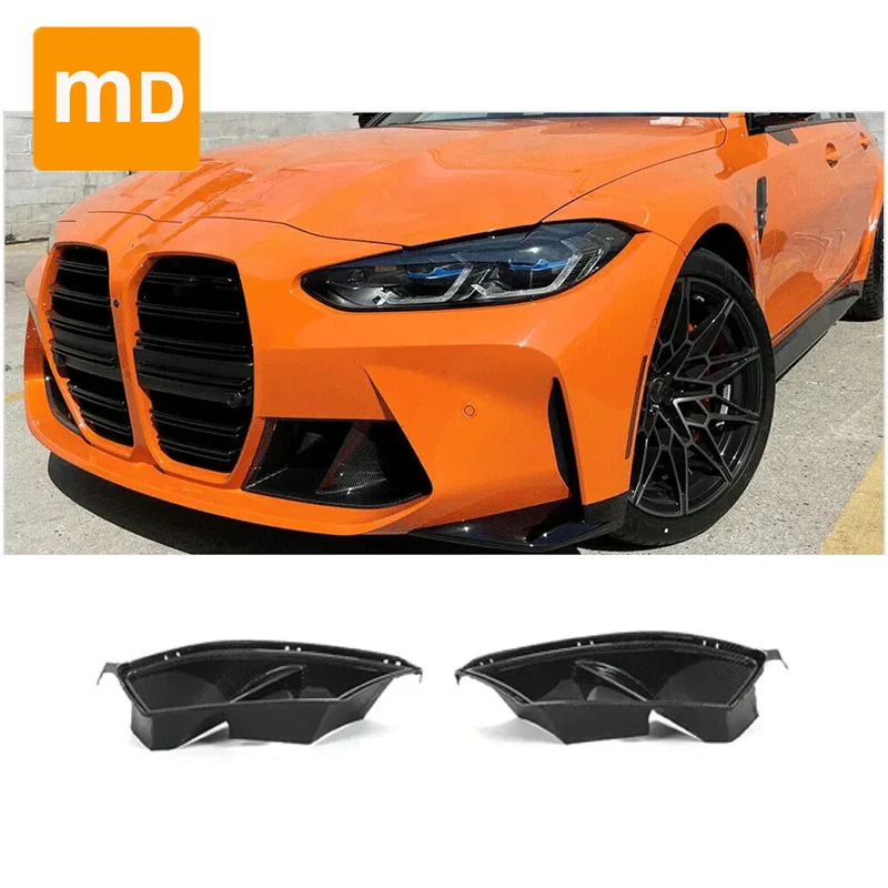 For BMW G80 M3 G82 G83 M4 2021 2022 Dry Carbon Fiber Black Front Bumper Automotive Lower Grille Vents Car Accessories