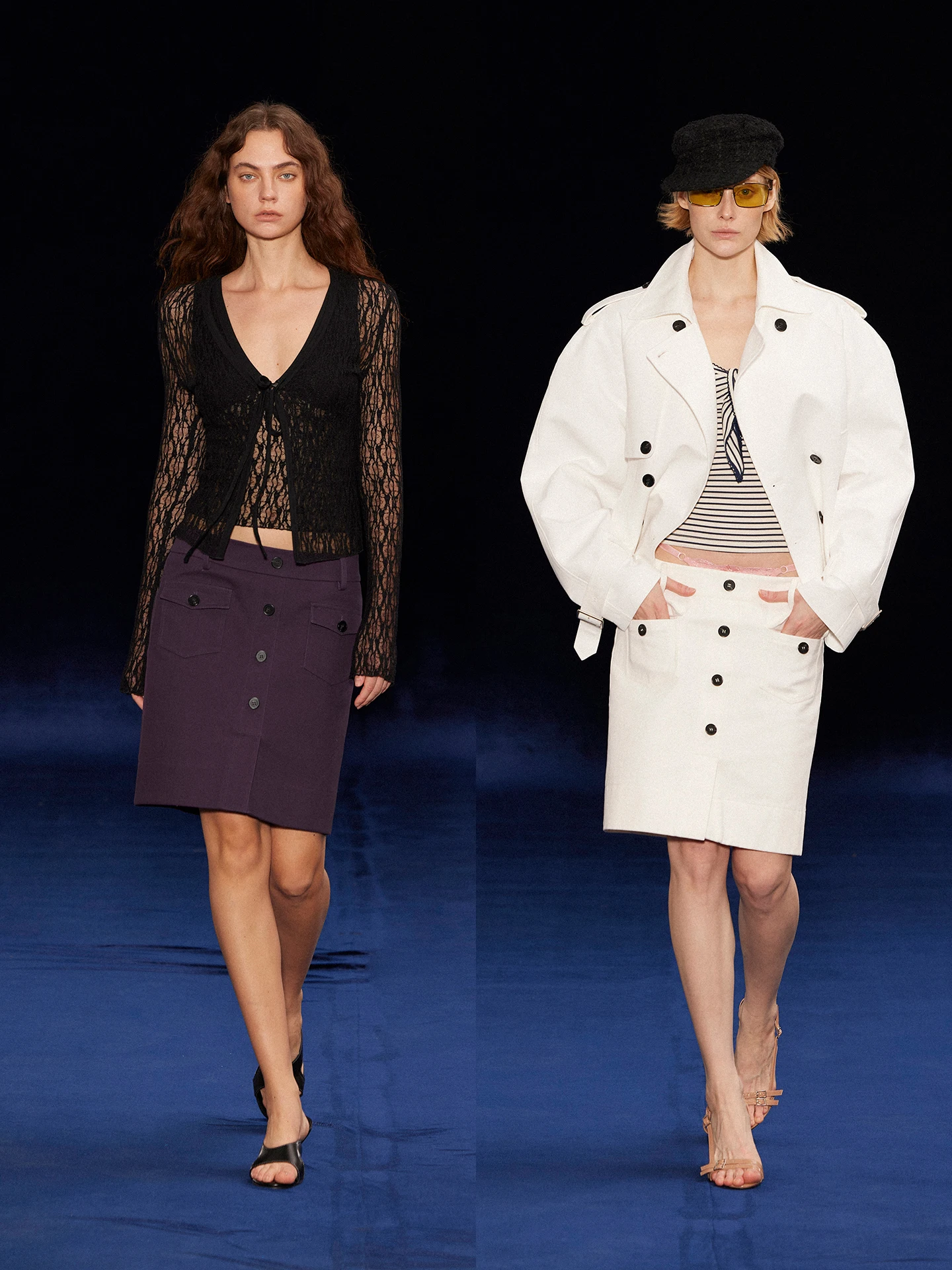 

Юбка прямого кроя с низкой талией из хлопка, серия Vintage, с пуговицами, женская модная коллекция Randpiee, весенняя коллекция, H-образный силуэт