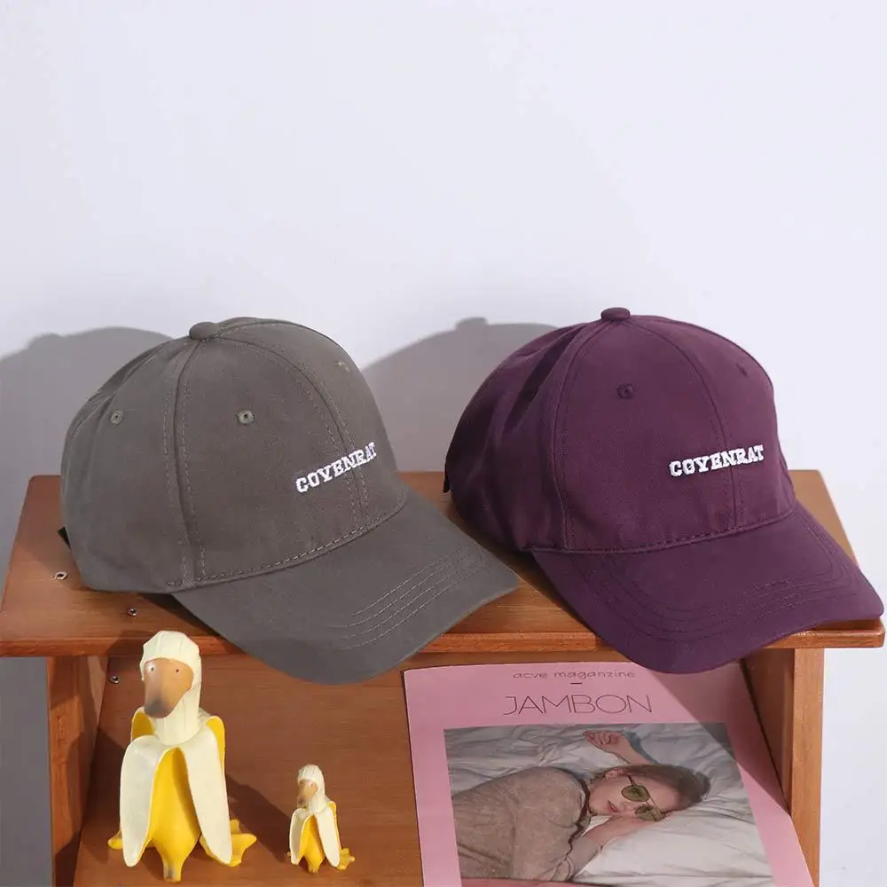 

Cotton OverSize Baseball Cap Adjustable Letters Vintage Duck Tongue Cap Washable Sun Protection Large Head Circlet Cap Summer